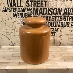 Vintage Wood Lidded Jar